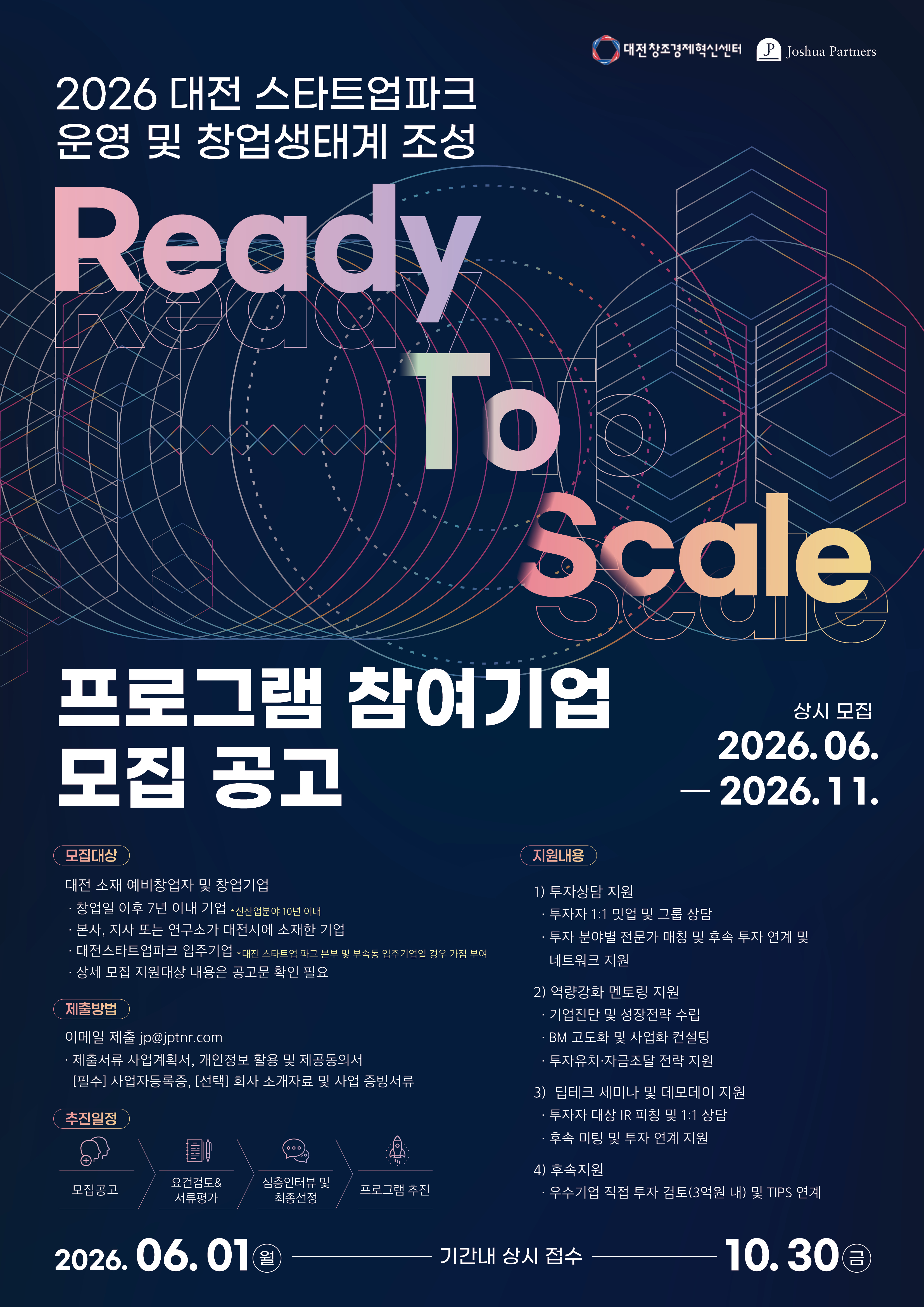 2026년 Ready To Scale 프로그램 참여기업 모집 공고